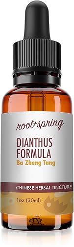 root + spring Dianthus Formula - Tintura de hierbas, extracto concentrado líquido Ba Zheng Tang con gotero, Ba Zhen San Wan Ocho hierbas en polvo