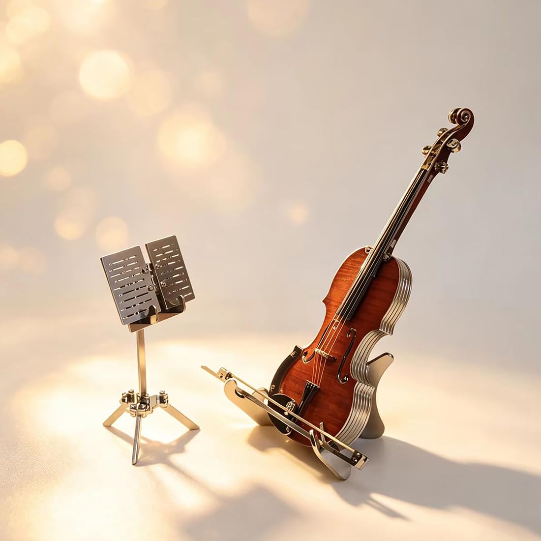Zestaw metalowych skrzypiec 3D, "zrób to sam", puzzle na biurko Melody Decor Collectible Ornament (wersja standardowa/130 + szt.)
