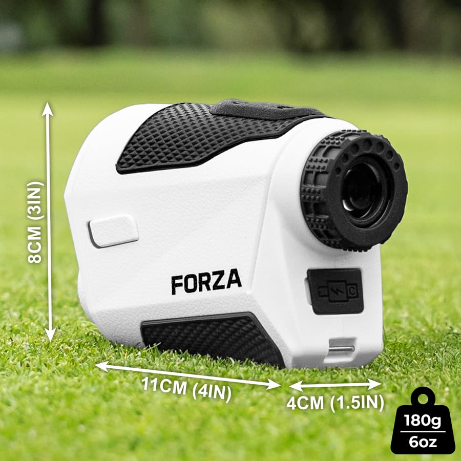 FORZA Télémètre de golf avec vibration de verrouillage de drapeau, portée de 914 m, support magnétique, charge USB-C et résistant à l'eau – Appareil de mesure de distance de précision pour golfeurs