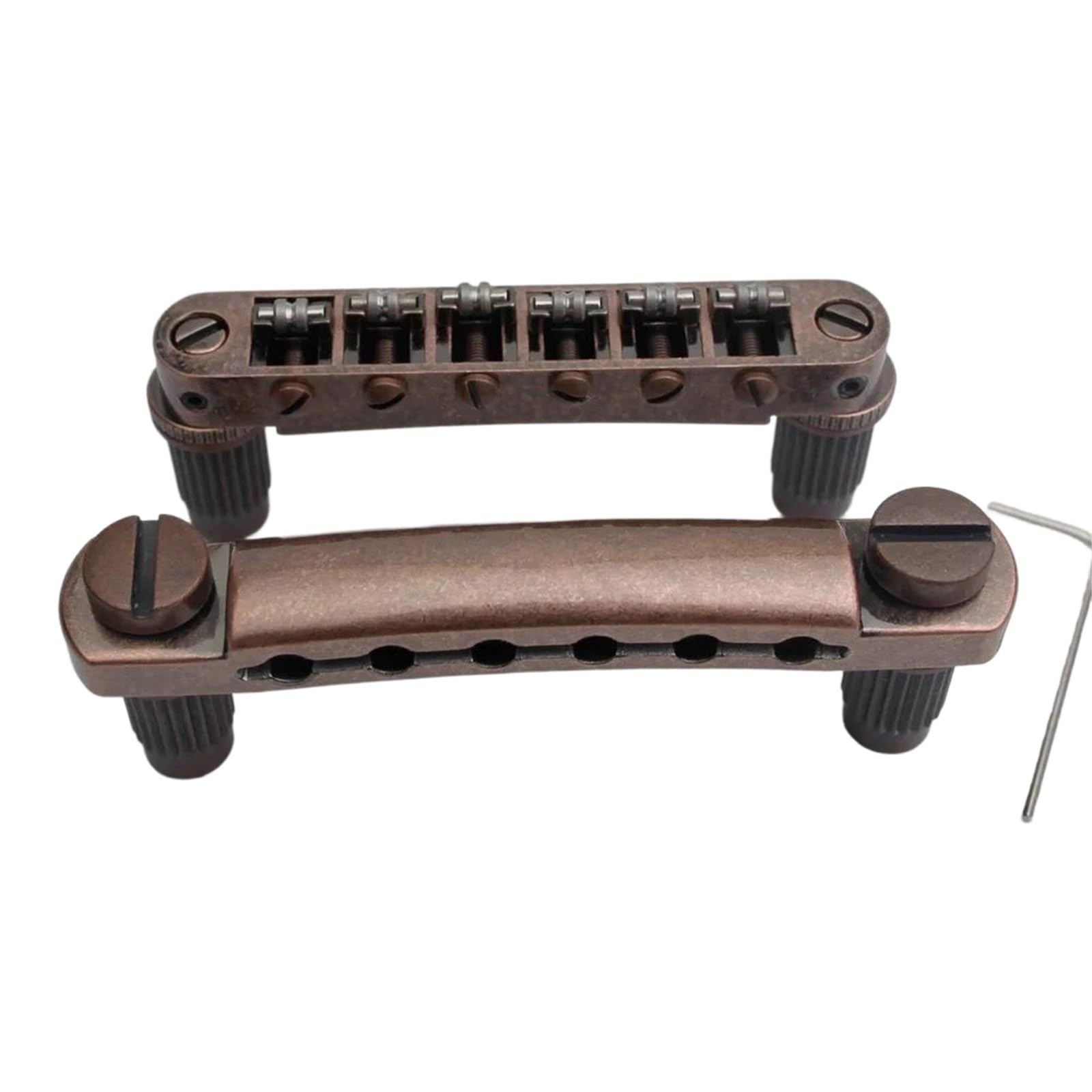 Mostek Gitarowy Standardowy Mostek Gitarowy Z Siodłem Rolkowym Końcówka Kotwami I Kołkami Do Płyt LP(BR)