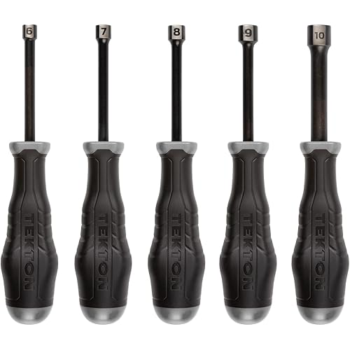 TEKTON High-Torque Black Oxide Blade Nut Driver Set, 5-Piece (6-10 mm) | DHD91201 | Made in USA