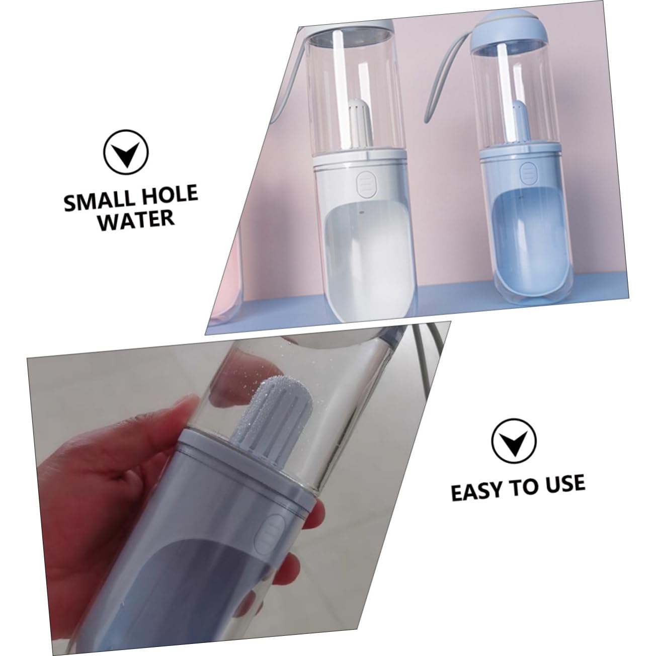 ERINGOGO Borraccia per Cani e Gatti 330ml, Portatile da Viaggio, ABS PC Silicone, Operazione Mano, Antipolvere, per Uscite