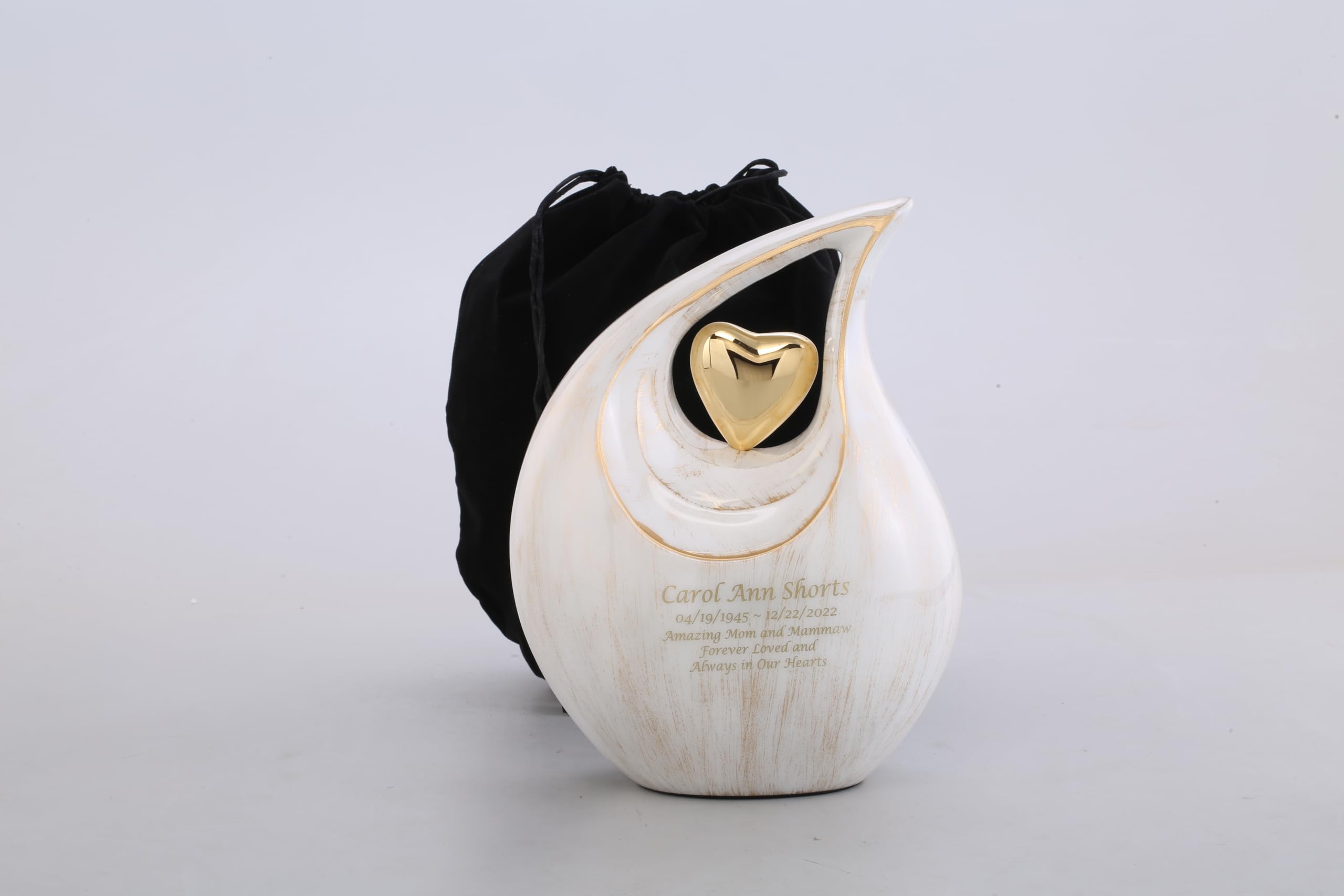 Multicolor Personalized Teardrop Urn for Human Ashes - Heart Urns for Ashes of Adult -Cremation Urns for Adult Ashes -Decorative Urns for Home from Keepsake Company - Multicolor & Multisize Urns