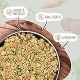 Fidelis - Gekochtes Frische-Menü Veggie für Hunde 10 x 500g - Premium vegetarisches Hunde Futter mit 100% frischen Zutaten - Proteinhaltiges Hundefutter nass Nicht extrudiert - Zucker- & Getreidefrei