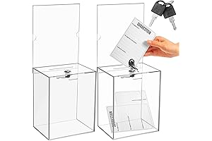 Acrylic Money Bank, Suggestion Box Ballot Box with Lock