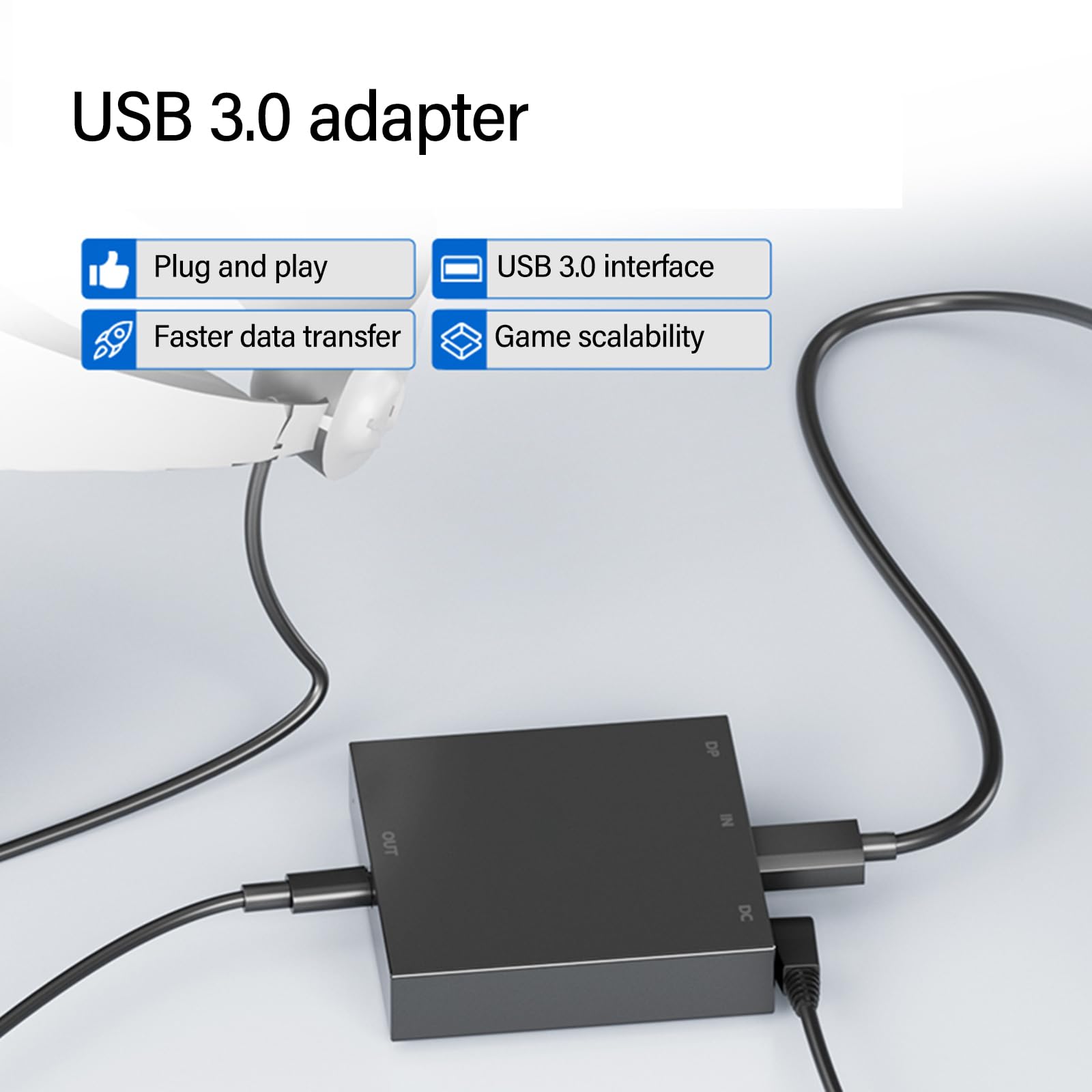 Godere di Aree Avanzate del Gioco di Realtà Virtuale Con Adattatore PC & Display Port Collegamento Cavo Libreria Avanzata Migliora Esperienza Di Gioco Della Realtà Virtuale