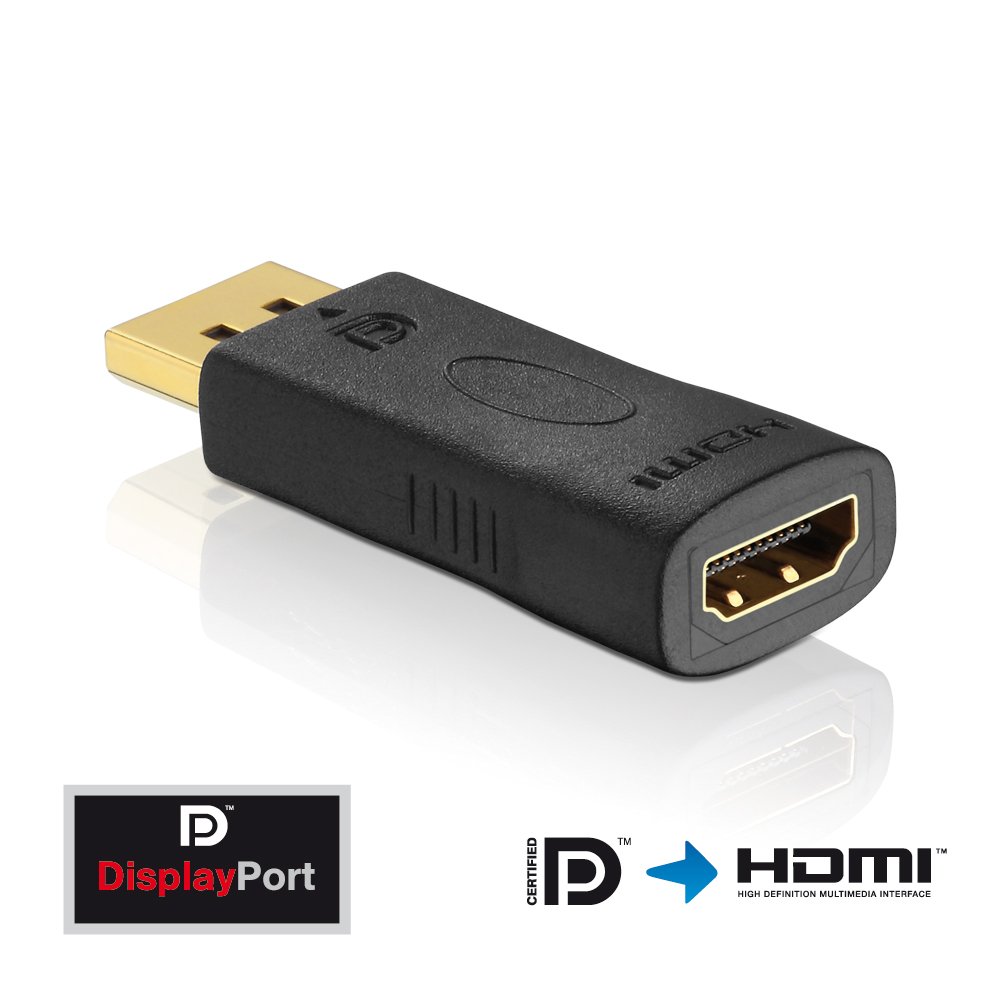 PureLink HA010 Adapter – DVI Auf HDMI (DVI-D Stecker Zu HDMI Buchse), Schwarz, Für Full HD