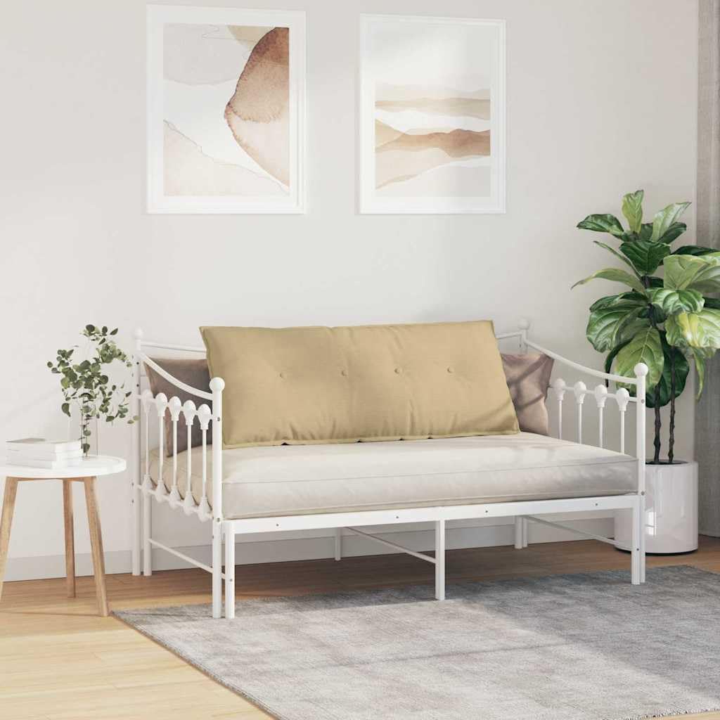 Rückenkissen, grün/grau, 120 x 50 cm, aus geripptem Samt, rechteckig, für Sofa und Bett, mit abnehmbarem Bezug und Reißverschluss, gefüllt mit Polyesterfaser, ideal