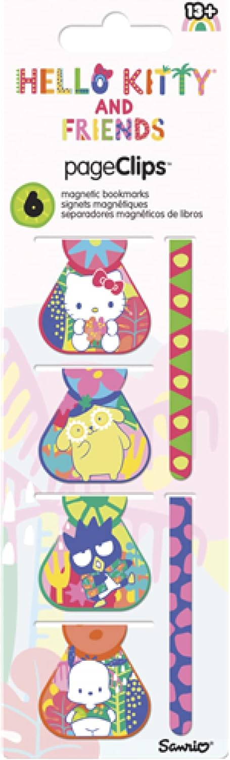 Trends International Hello Kitty and Friends Sanrio 6-Pack Magnetic Bookmark Clips