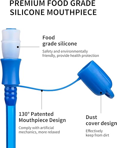 Miniatura 5 de BQA Depósito de vejiga de agua de hidratación para senderismo, ciclismo, escalada, ciclismo, correr, gran apertura