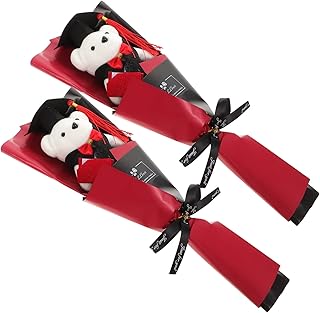 Amosfun 2 Pçs Buquê De Ursinhos De Formatura Urso De Pelúcia Classe De 2023 Buquê De Urso De Pelúcia 2023 Presentes De Formatura Para Suprimentos De Festa De Formatura 2023 Preto