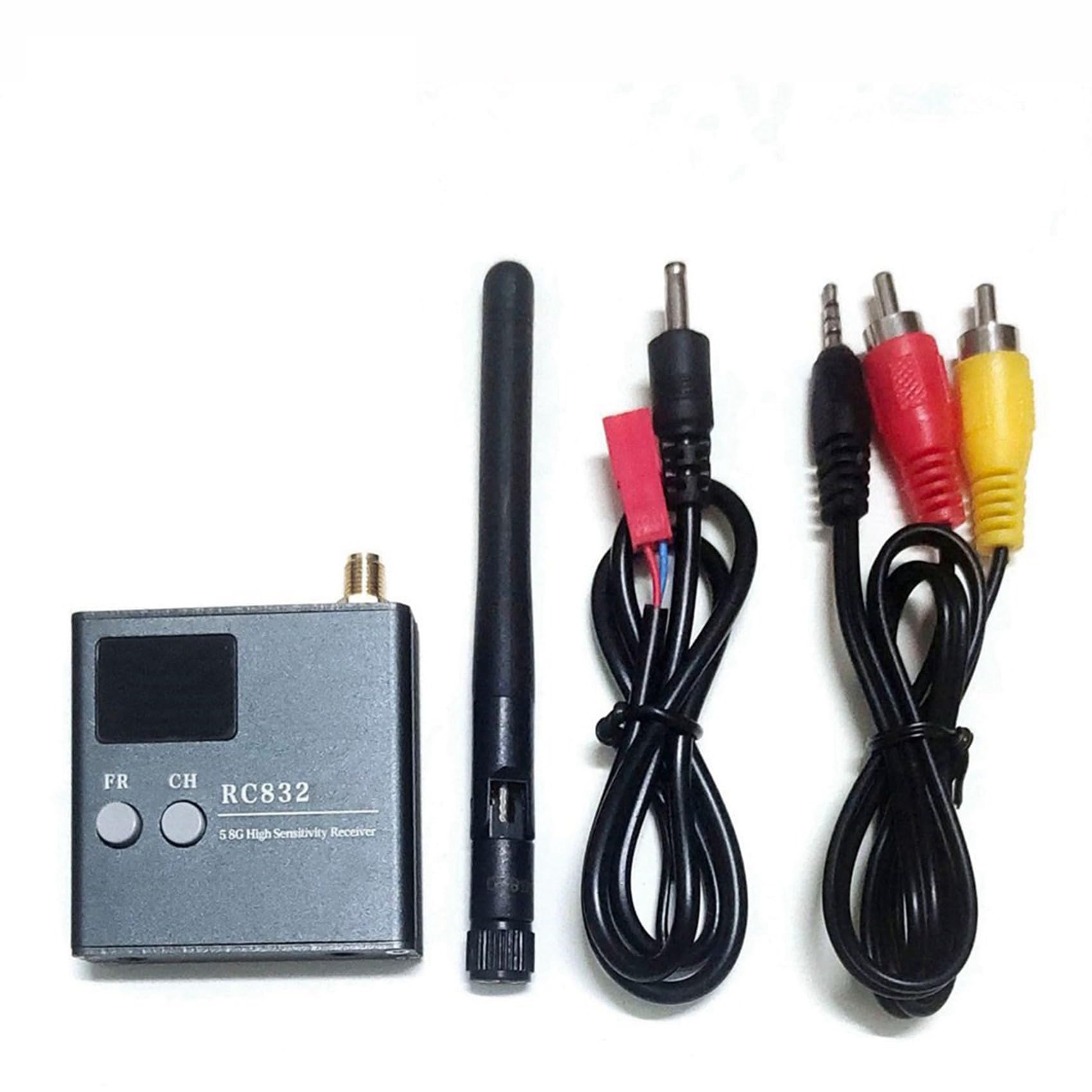 6X RC832Mini 5.8G 56Ch Ricevitore Wireless Ad Alta Sensibilità con A/V e Alimentazione per Velivolo Multicoptero FPV