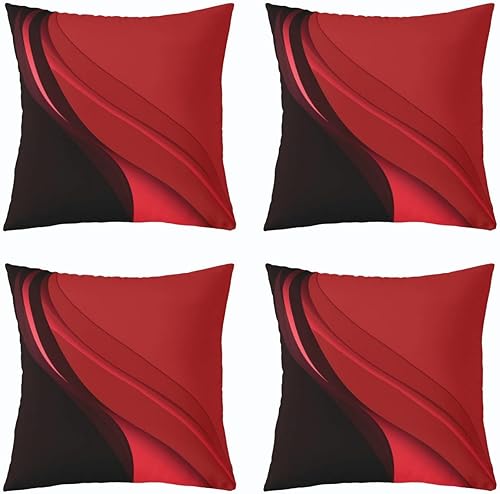 Feelyou Juego de 4 fundas de cojín geométricas con líneas geométricas para decoración de sala de estar, funda de cojín reversible de arte abstracto