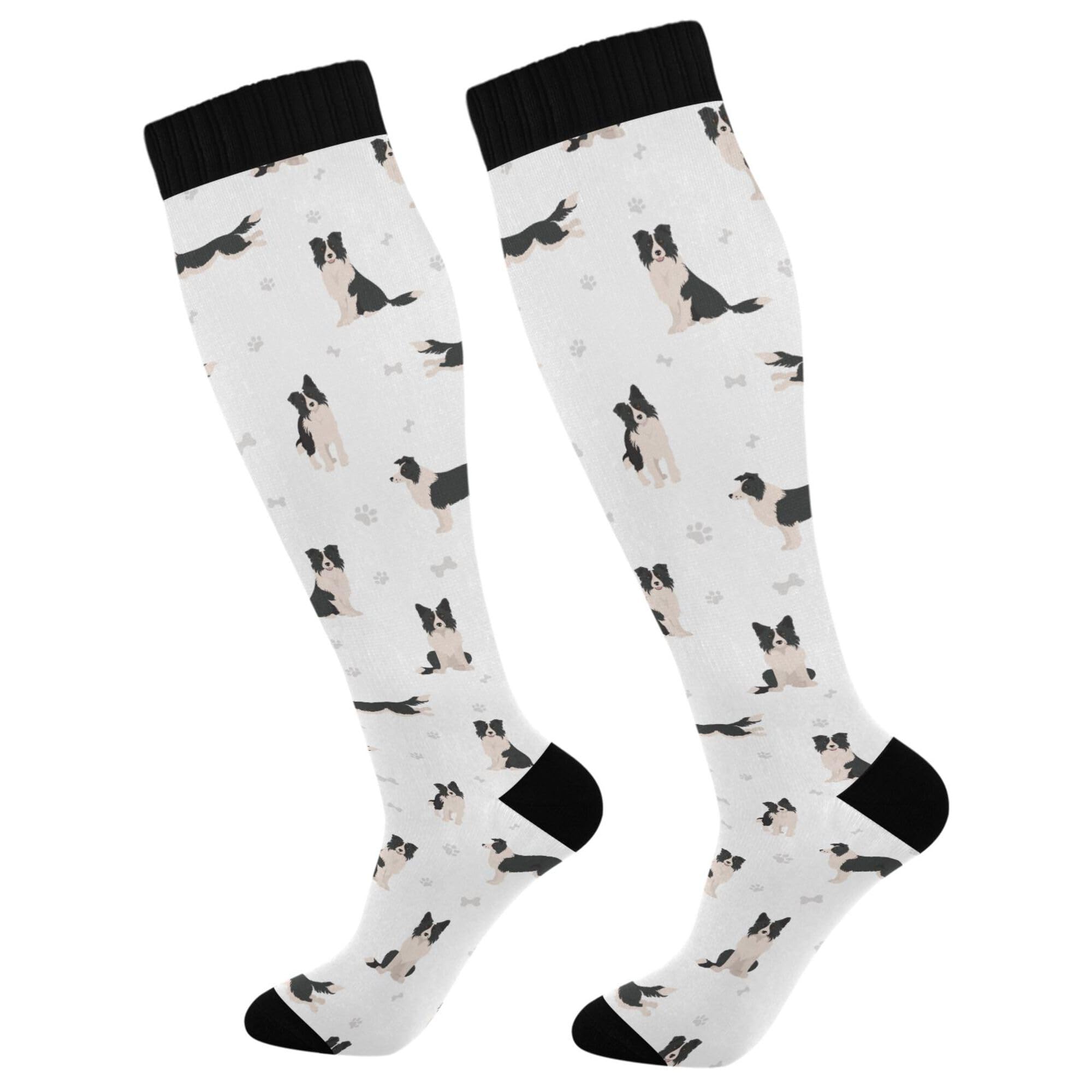 Fisyme Socks for Women Men Warm Comfort Athletic Crew Running Hiking Cycling Compression Socks