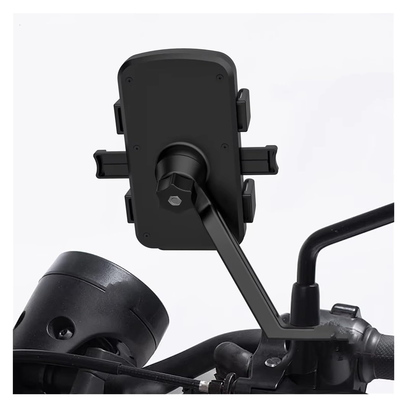 Supporto per navigatore GPS Supporto Telefono Bici Supporto Manubrio Bicicletta Telefono Cellulare 4,7-6,8 Pollici Supporto Telefono Specchietto Retrovisore Moto(Handlebar Holder black)