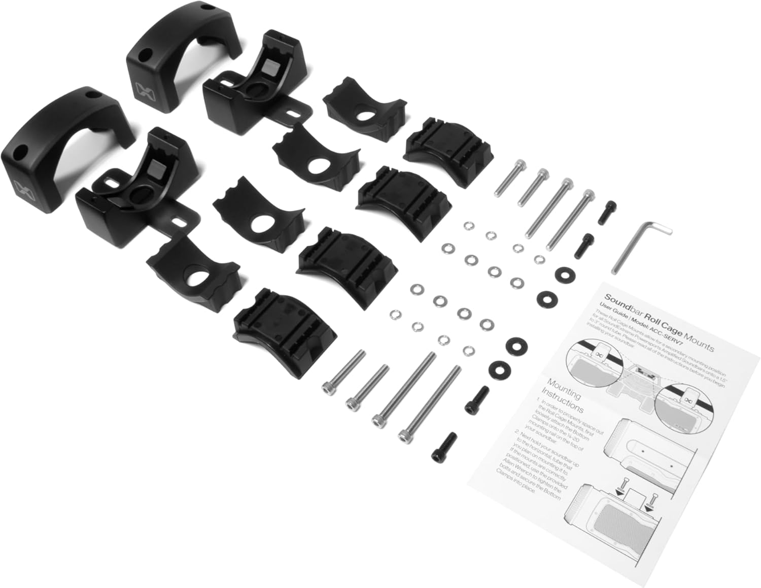 SoundExtreme SE V7 Universal Golf Cart Soundbar Mounting R-Bracket (Set of 2)