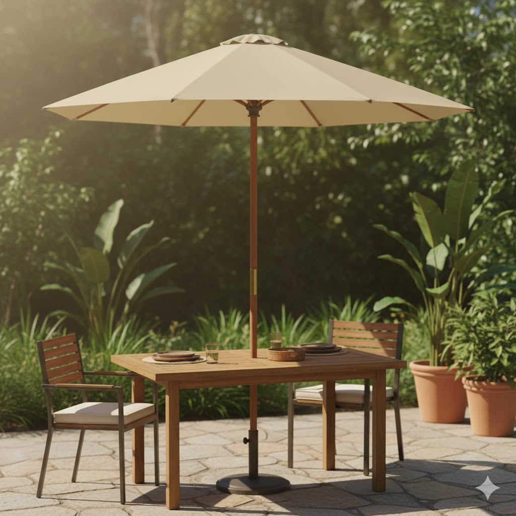 Pincho Toldo de Repuesto para Sombrilla Jardin Exterior de 300 cm, Grueso y Fuerte, Tela de Repuesto para Paraguas de Patio con 6 o 8 varillas para exteriores, Toldo para sombrilla UV50+ — view 3