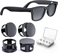 Vista 9 de Cubierta de luz LED para gafas inteligentes RayBan Meta, bloqueador de luz ajustable compatible con Wayfarer, Skyler, Headliner, Oakley Meta HSTN