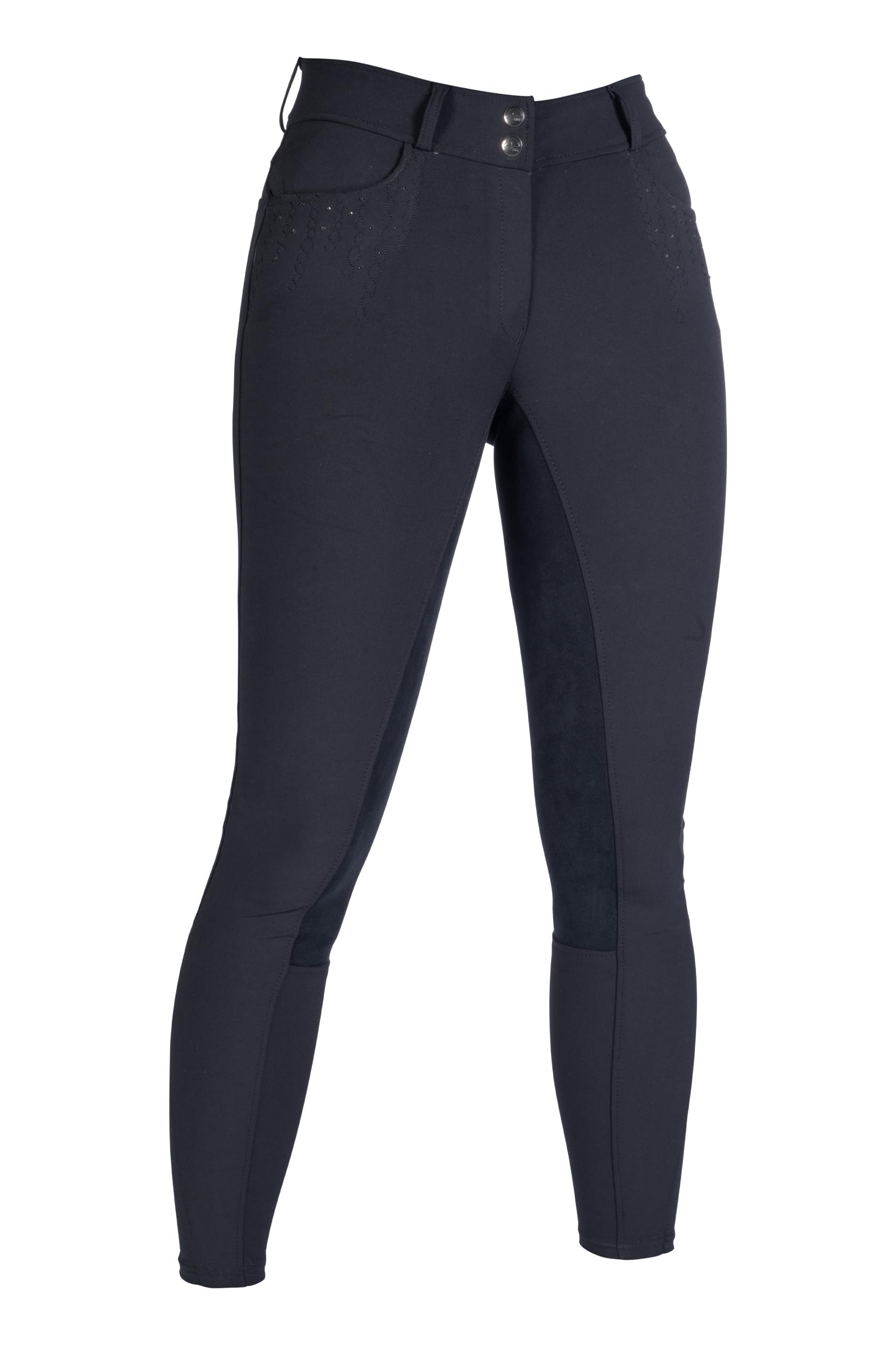 HKM Reithose Savona Schwarz, Reitbekleidung, mit Strassstein-Details und Alos-Vollbesatz
