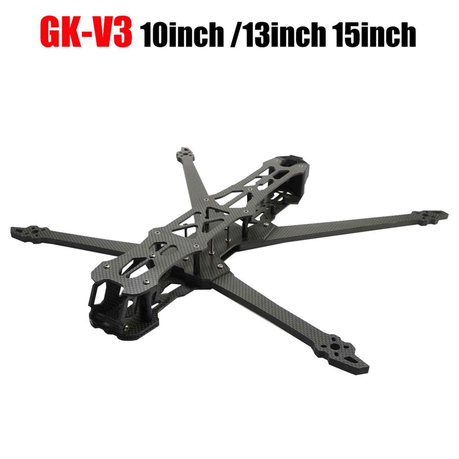 Kit telaio drone GK-V3 per GK-10inch-V3 GK-13inch-V3 | Kit telaio in fibra di carbonio, GK-15inch-V3, per build racing e long range(10 inch Frame)