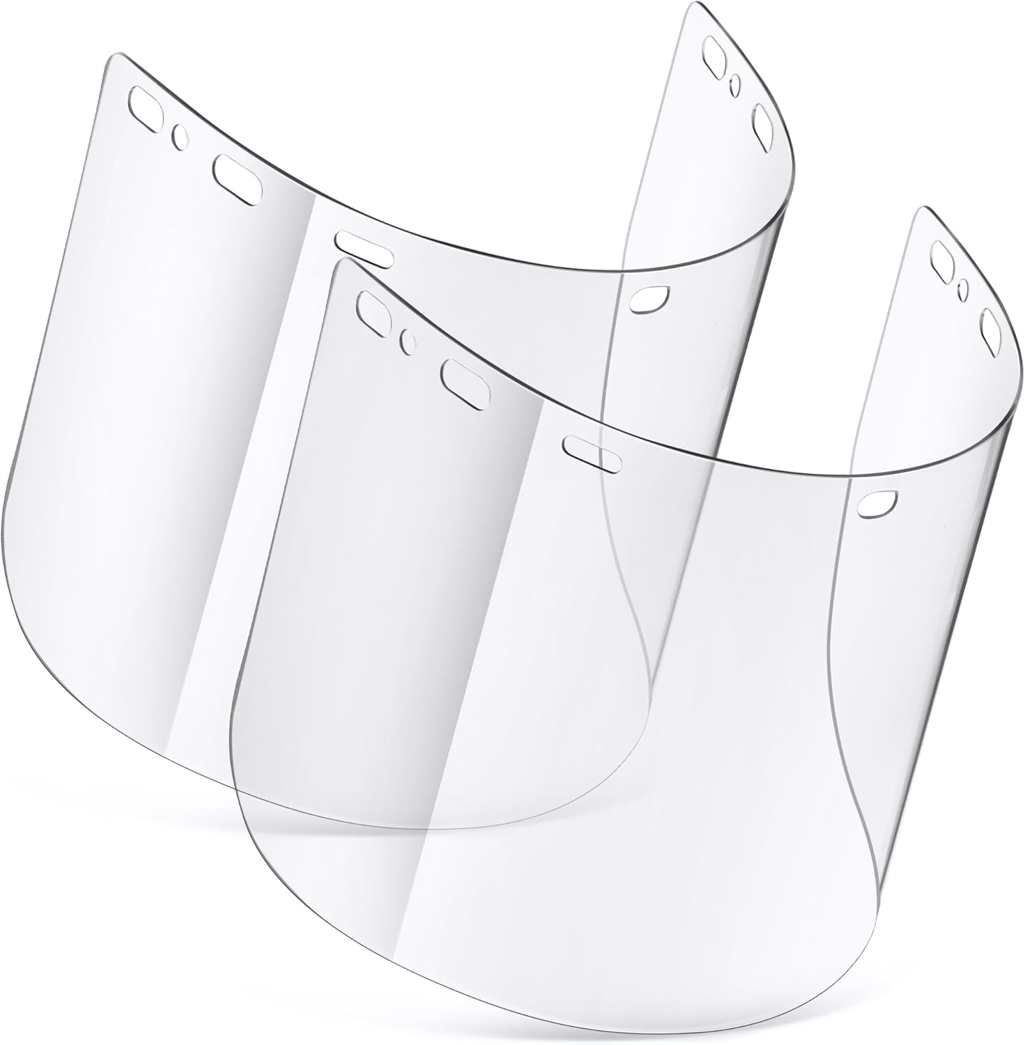 Saillong 2 Pack Clear PETG Face Shield Compatible with MCR Safety 181640, 16 x 8 x 0.06 Inches Splash Protective and Impact Resistance, Polycarbonate Safety Faceshield Compatible with MCR Headgears