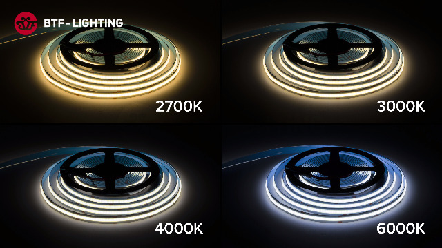 Image of BTF-LIGHTING FCOB Thin 5mm Width COB LED Strip, UL Listed Natural White 4000K Narrow Uniform Light, 16.4FT DC12V CRI 90+ Flexible LED Tape Light for Home Indoor DIY Lighting(No Adapter or Controller)