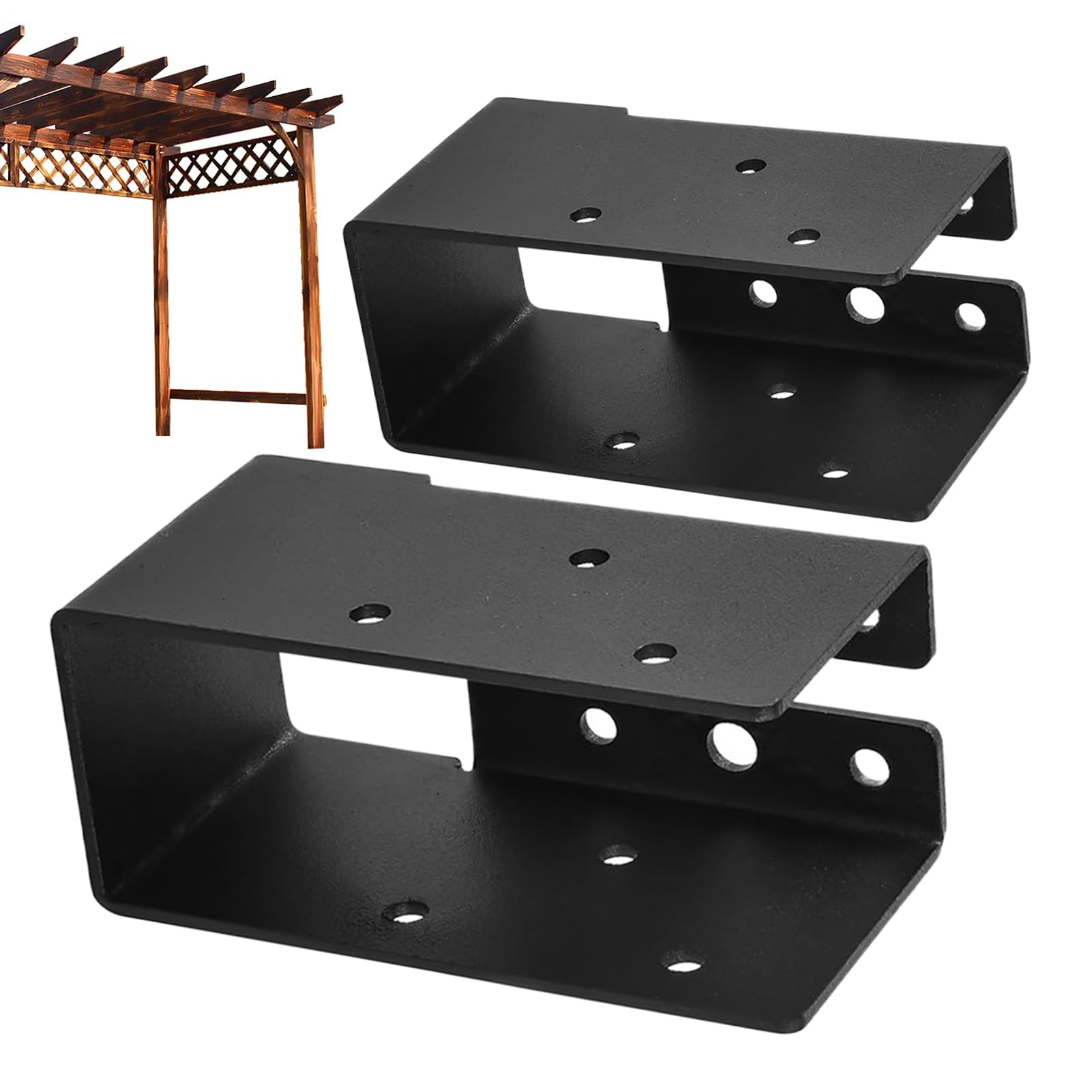 Connecteur bois pour la construction de pergola et cabane - Lot de 2 supports