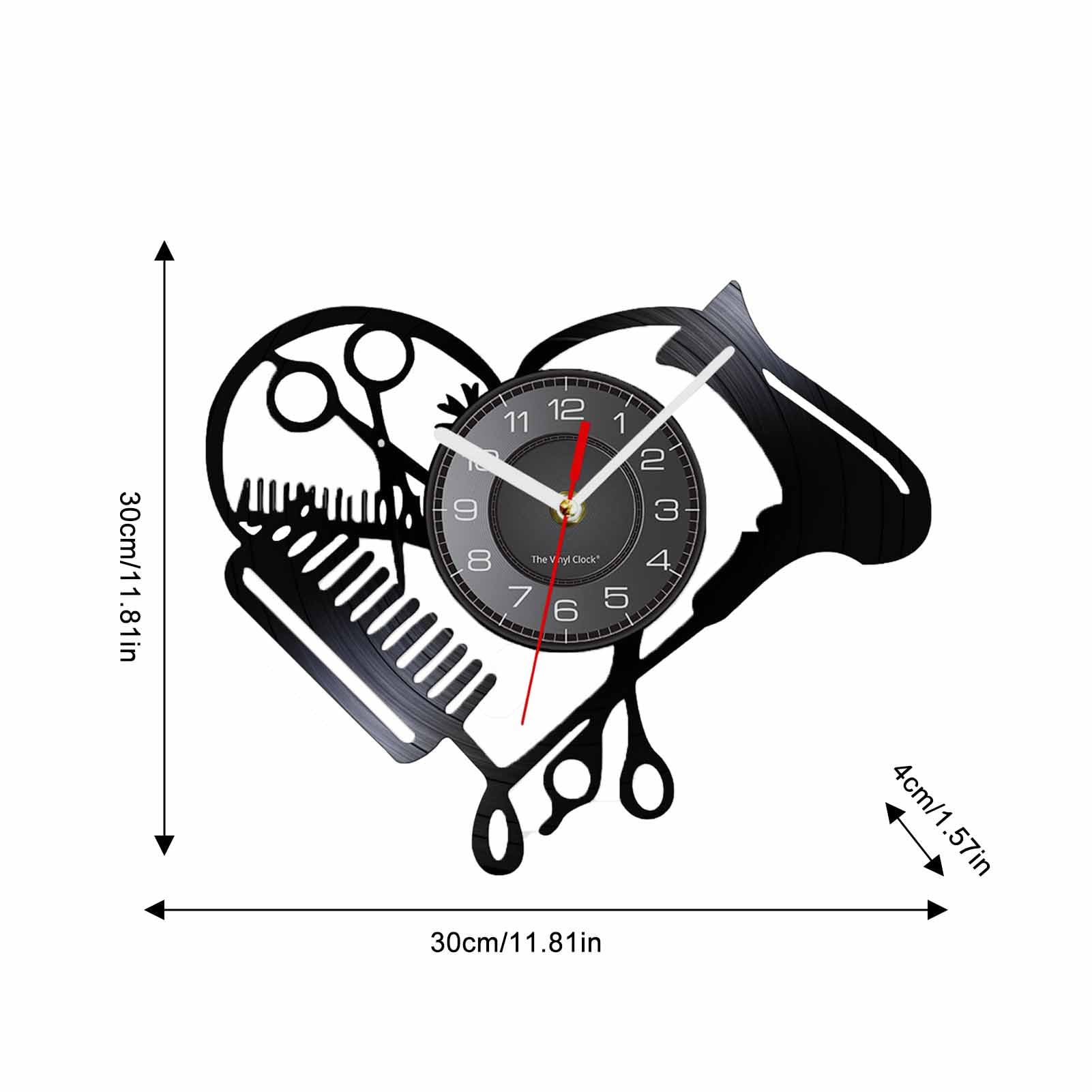 Personalizzato Orologio da Parete Barber Shop Nome Personalizzato Orologio Da Pareteolio da cucina Salone di Bellezza Hair Studio Decor Regalo Perfetto per Parrucchiere, Hair Stylist, Salon O Barber
