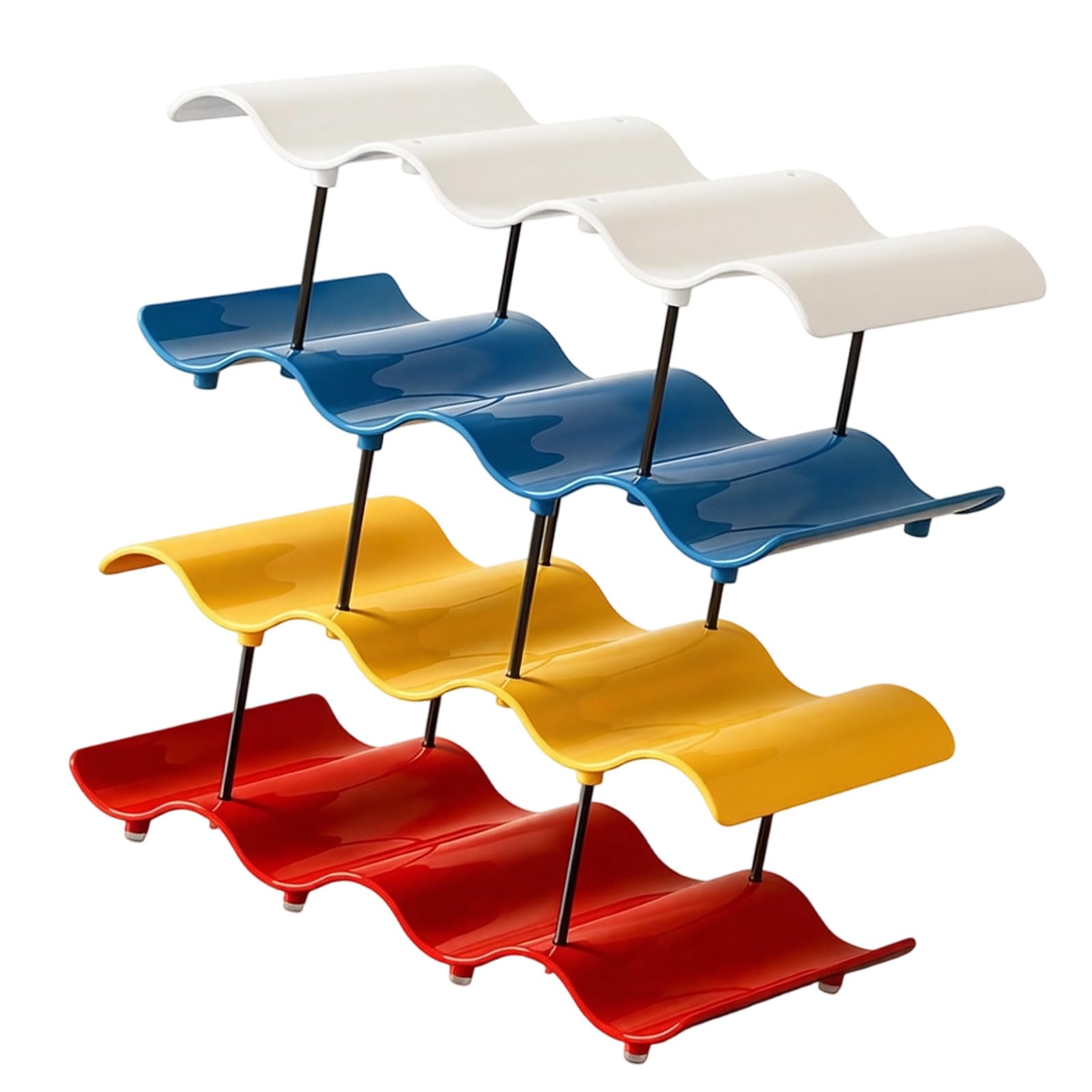 YROHGKPN Clear Desktop Cup Organizers with Stackable Layers and Sturdy Construction for Efficient Mess Control Stackable Cup Shelf