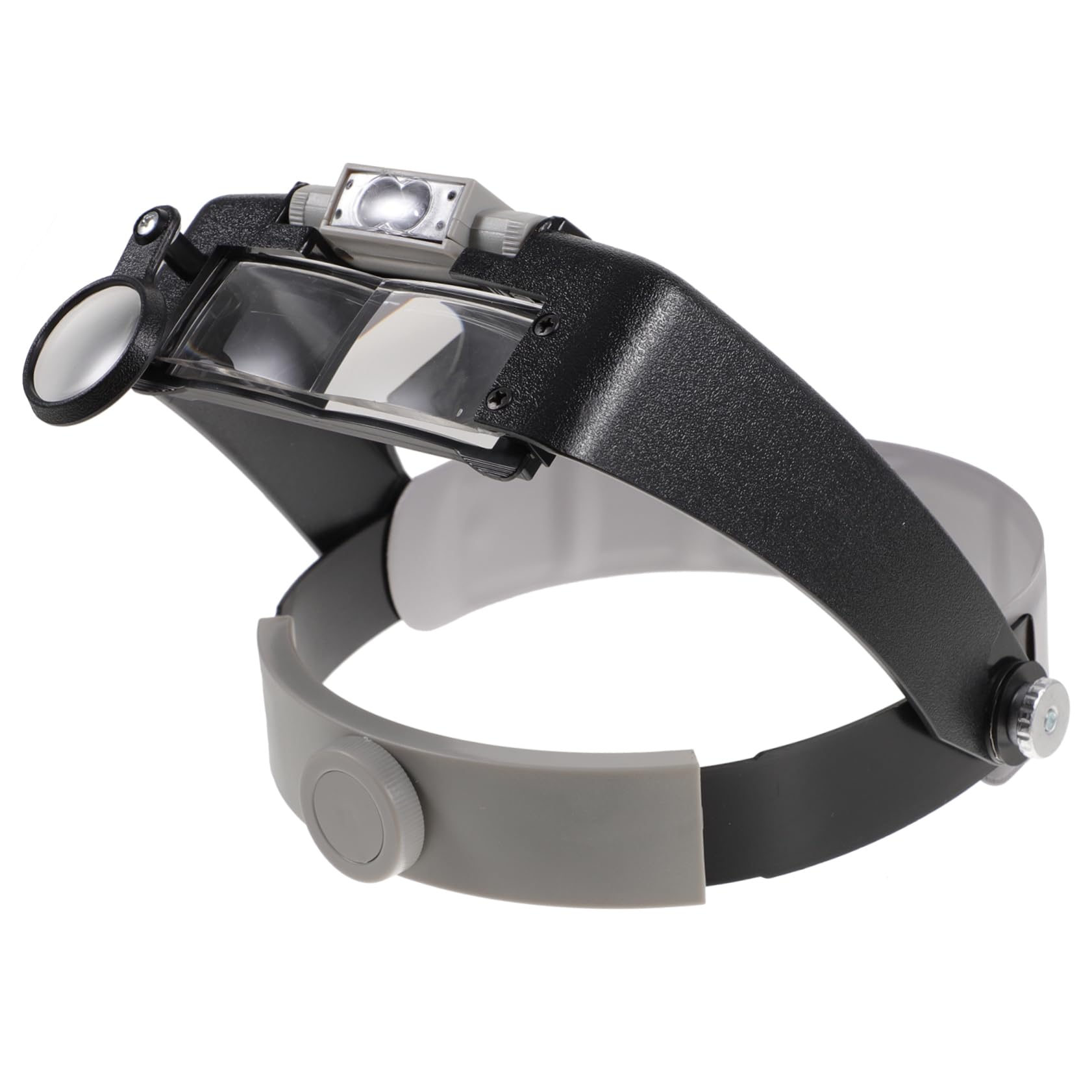 PACKOVE 1Set Head Mounted LED Magnifier Kit with Dual Lenses Reading Magnifier for Seniors and Crafting for Precision Repair and Embroidery Tasks