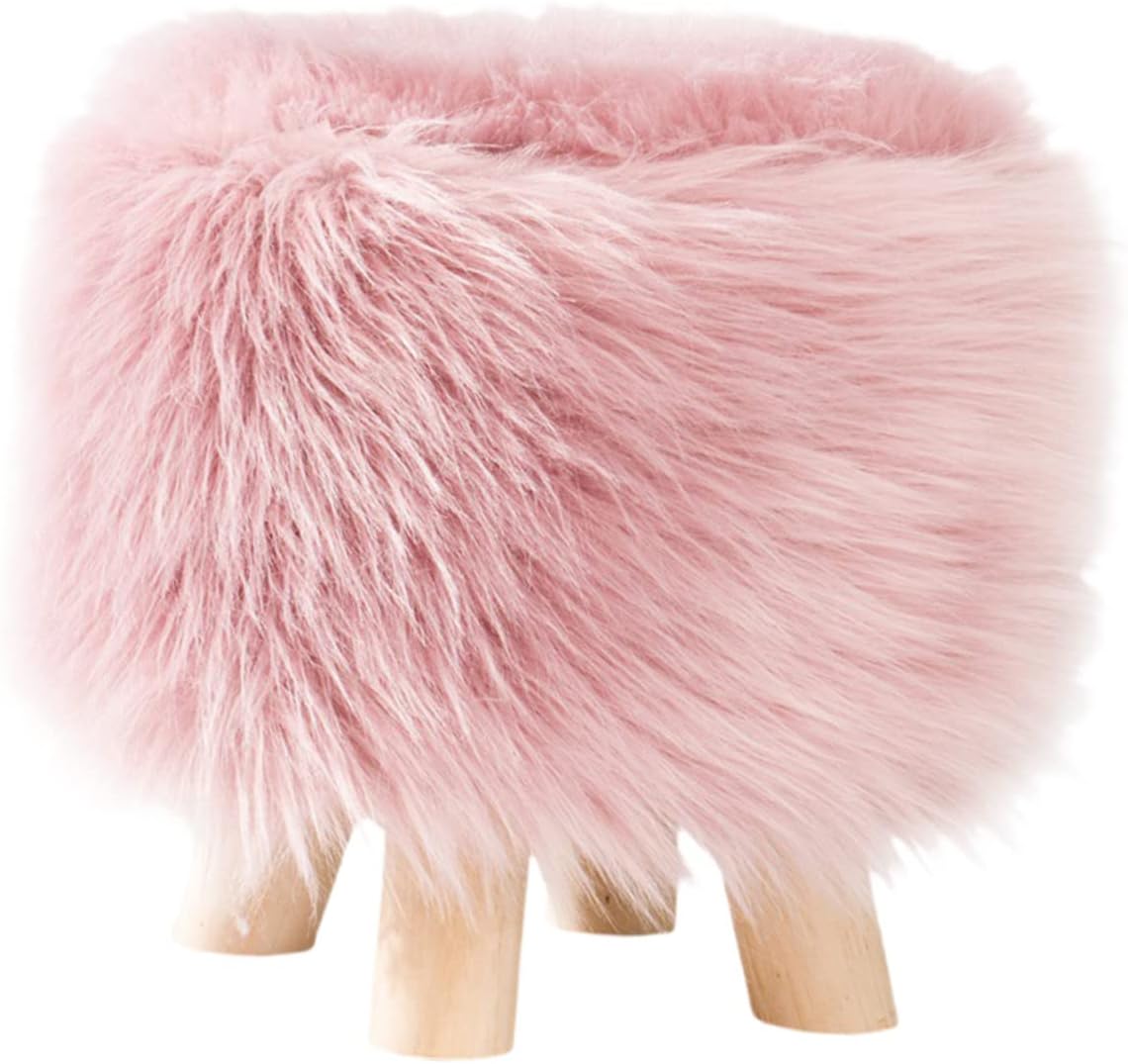 CHILDWEET Boys and Girls Step Stool Plush Low Footstool for Washing Shoe Changing Stool