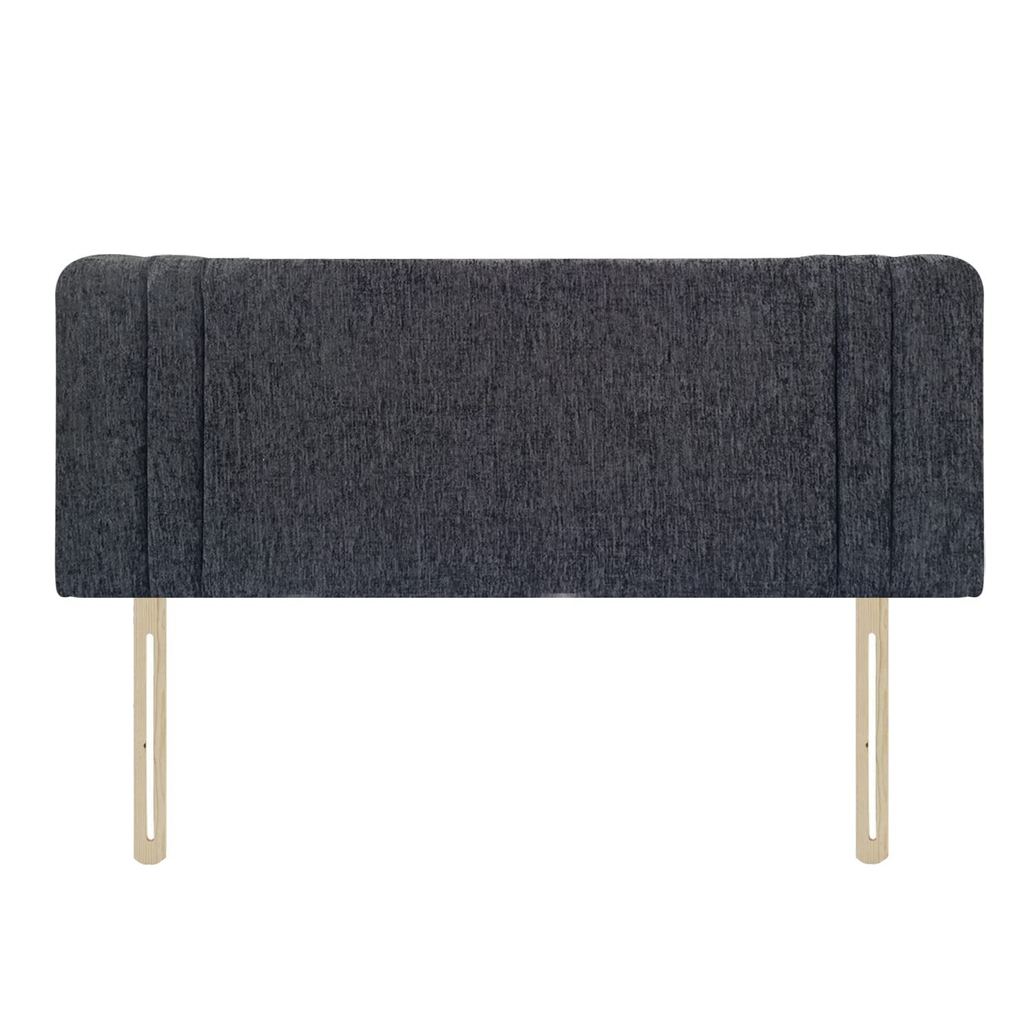 Headboards for Beds 24" And 30" Inches–Luxurious Bed Headboard for Divan Bases–Soft and Velvety Chenille Divan Headboard–Easy to Install Headboards (Charcoal Chenille, 4FT6 Double-Height 30")