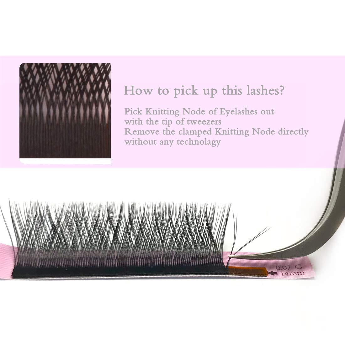 Y Lash Extensions D Curl .05mm 9mm Mix Tray Premade Volume 2D Fans Eyelash Extension .05 Mix YY Type Wispies Soft Eye Lashes Supplies by EMEDA （0.05 D 8-14mm）