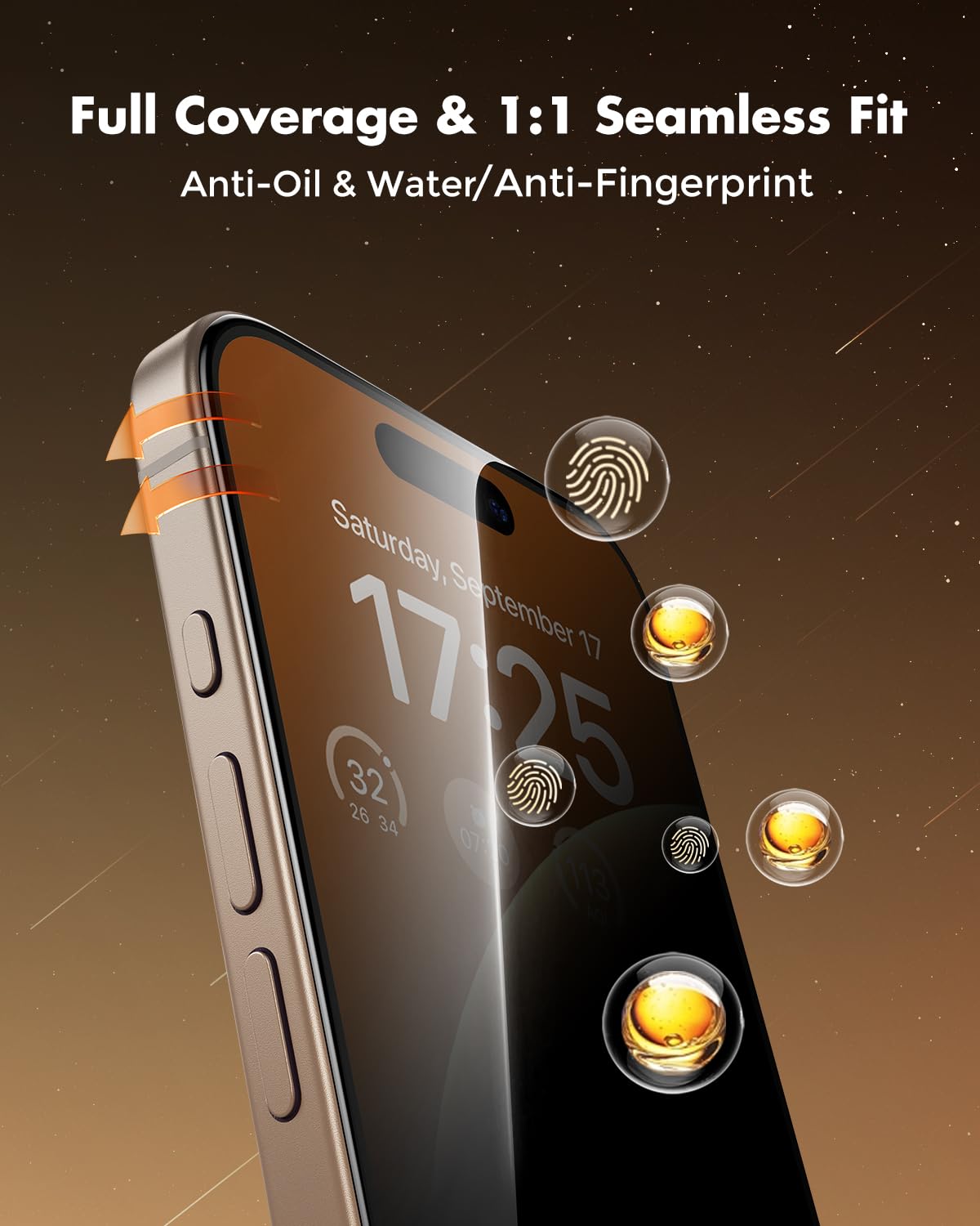 UNBREAKcable Pancerna ochrona przed wzrokiem szkło do iPhone 16 Pro, pełna folia ochronna na wyświetlacz, ochrona przed szpiegowaniem, z ramą instalacyjną, folia maskująca na cały ekran do Apple 6,3