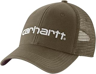 Men's Canvas Mesh-Back Logo Graphic Cap