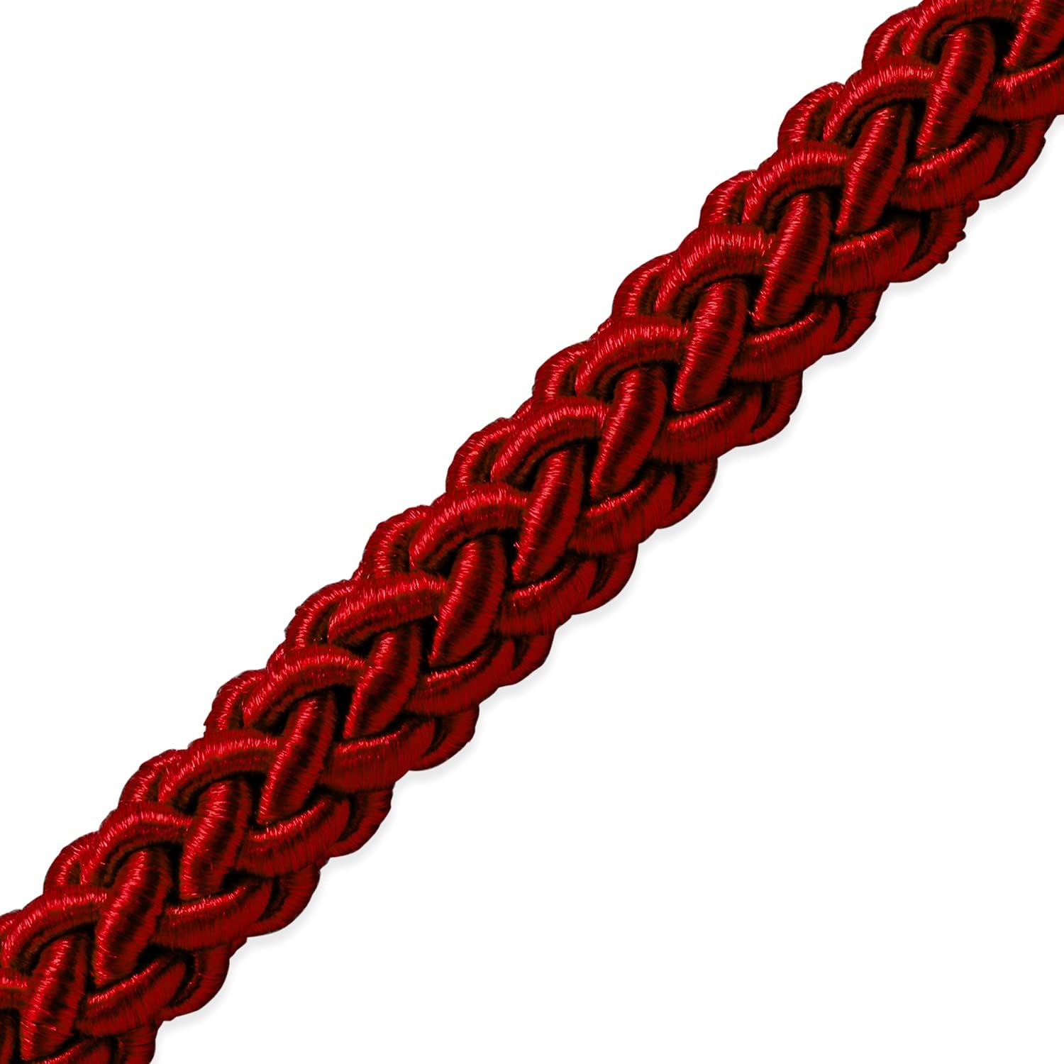 Trims by the Yard 20 Yards of Jamie 5/16" (8mm) Braided Cord Trim, Red 20 Yard Cut