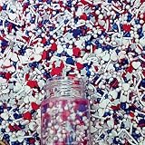 Confect Cake Mate Edible Dessert Sprinkles –Red, White & Navy Blue Colorful Baking and Cake Decorating Sprinkles for Cupcakes, Cookies, and Ice Cream Toppings | Vegan, Gluten-Free, Soy-Free, Dairy-Free, Palm Oil-Free- 4.2 Oz