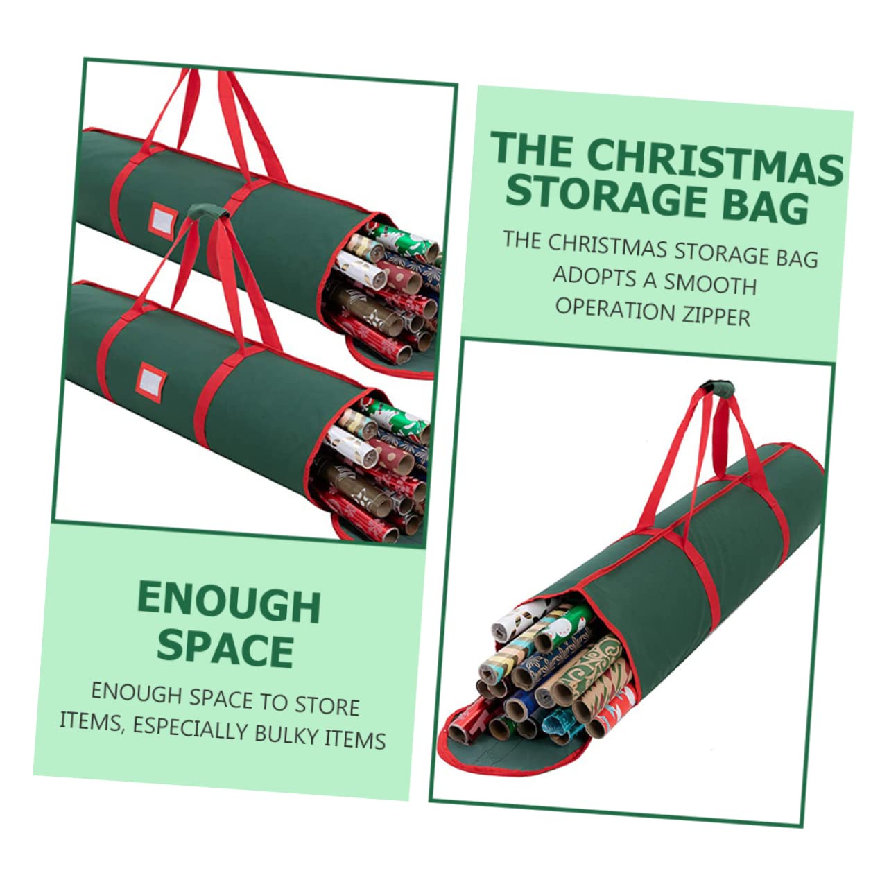 COLLBATH Geschenkpapier-aufbewahrungsbox Für Weihnachten Geschenkpapier-organizer Aus Strapazierfähigem Geschenkverpackungsbox Mit Griff Für Einfache Lagerung Und Transport