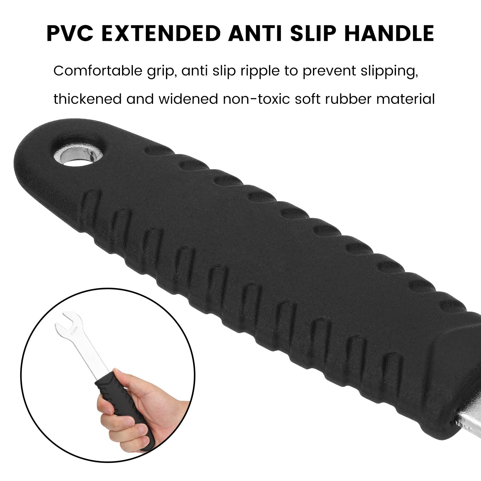 Oumers llave de pedal de bicicleta de mango largo Llave de pedal de bicicleta de 15 mm Llave removedora de pedal de bicicleta Llave de pedal de ciclismo para mantenimiento de bicicleta
