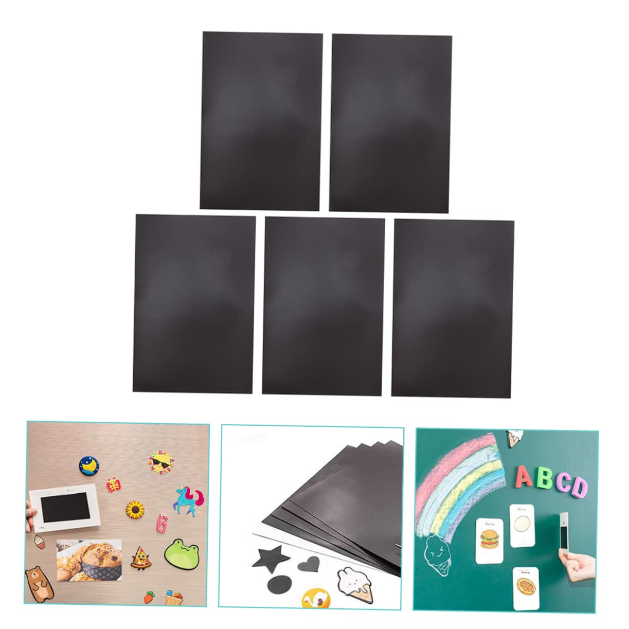 SOLUSTRE 5 Pcs Sheets Magnetic Sticker DIY Sticky Magnets