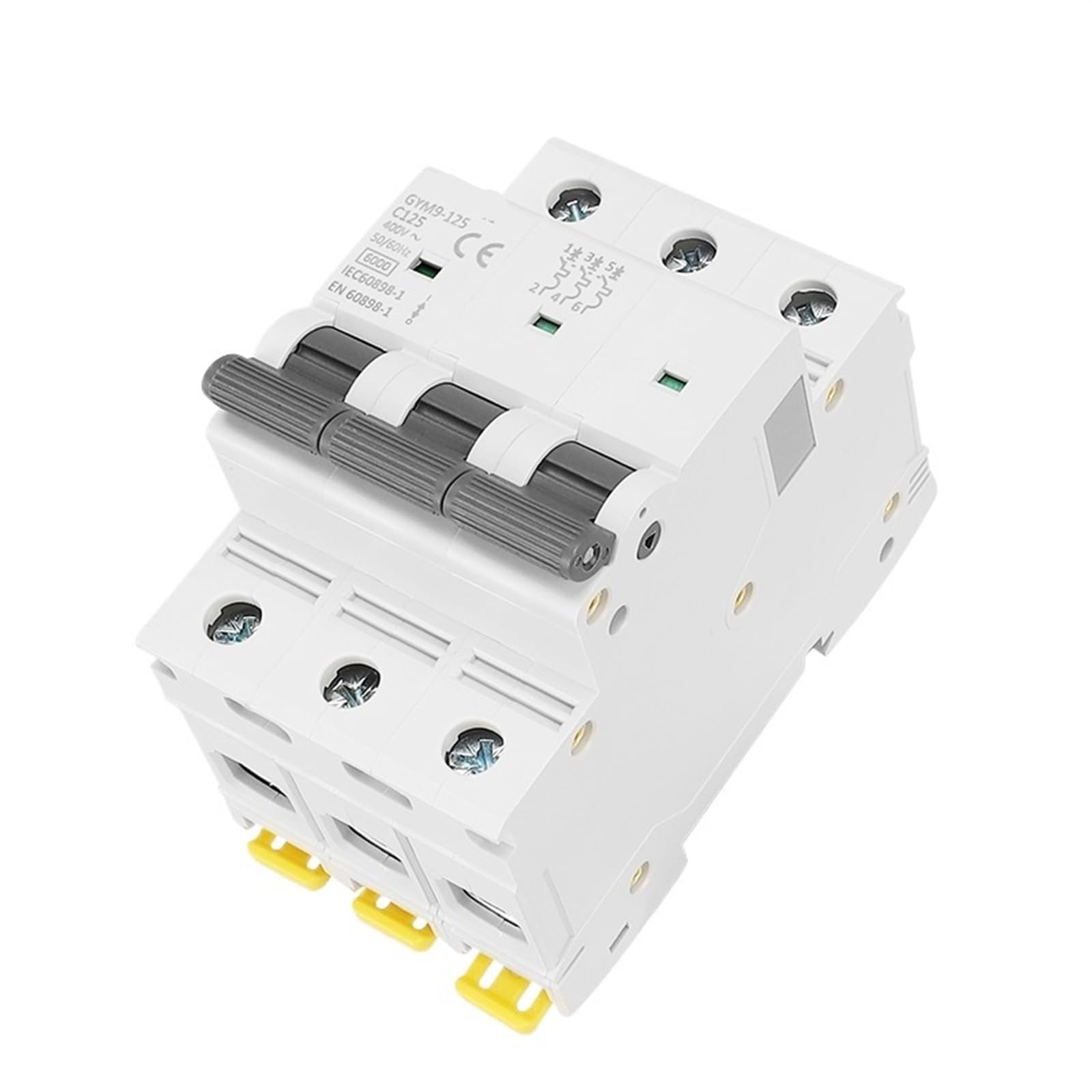 GVBAEPIEO GYM9-125 MCB 3P 80A 100A 125A AC C Curve Circuit Breaker Miniauture 3Pole Width 53.4mm 400V 6KA 1Pcs(25v)