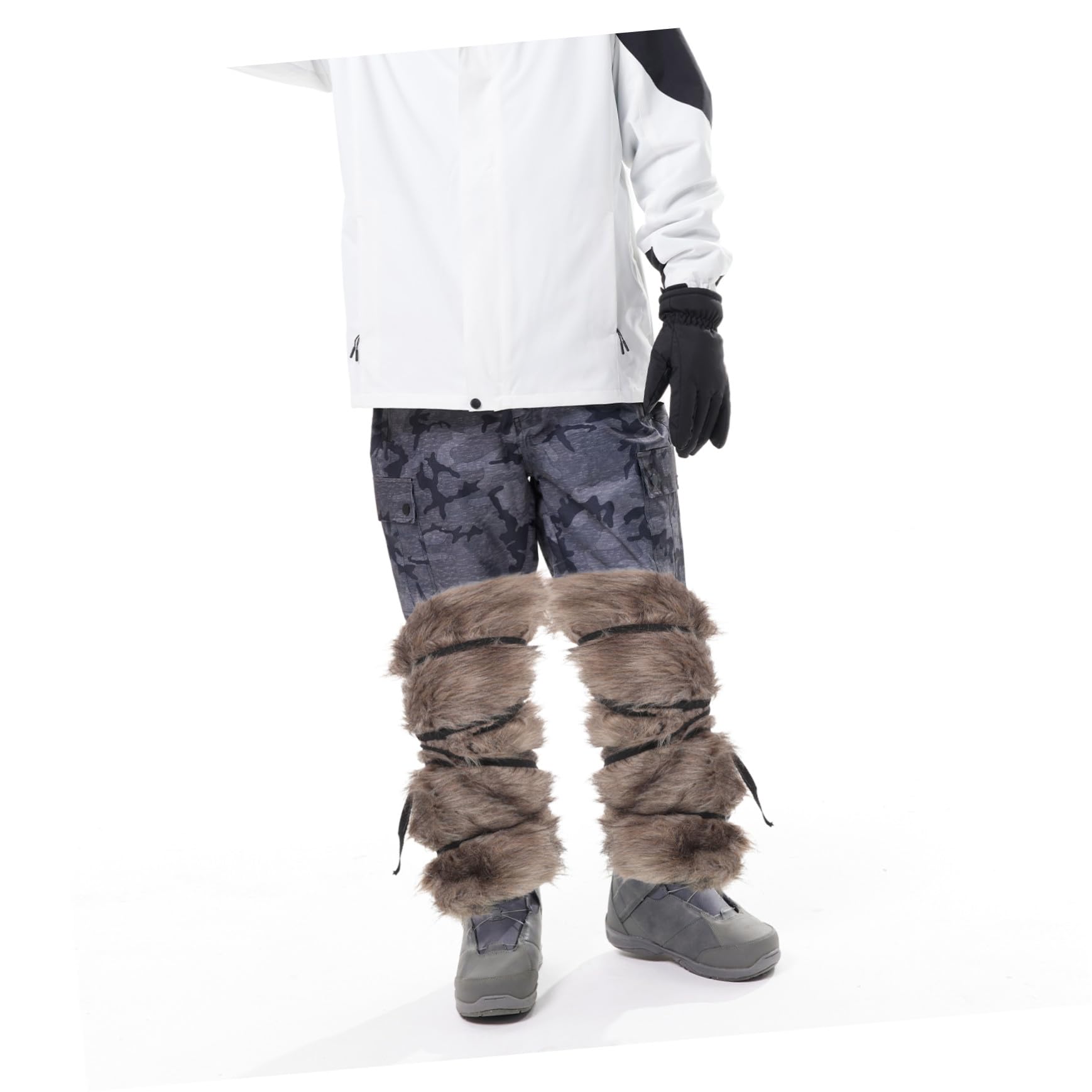 Scaldamuscoli Vichinghi Medievali un Paio in Pu per Cosplay Invernale | Coprileg, Stile Vintage Autentico, Copertura Extra per Stivali, Protezione da Vento e Freddo