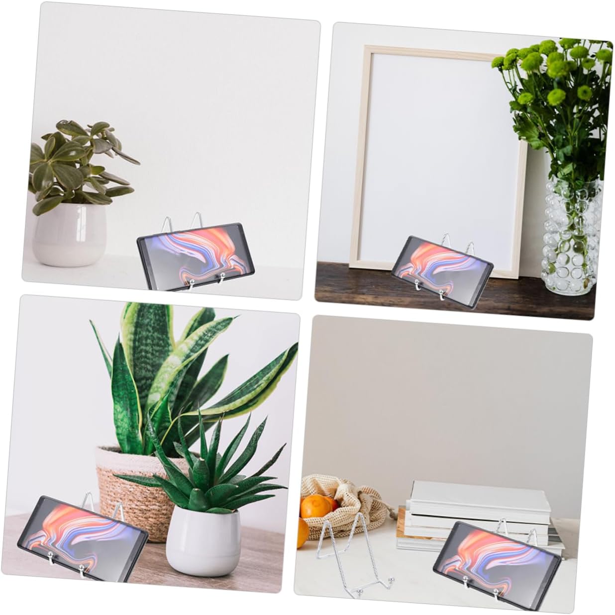 2pcs Wrought Iron Phone Display Stand Decorative Craft Stand for Phone Tablet Storage Rack image 3