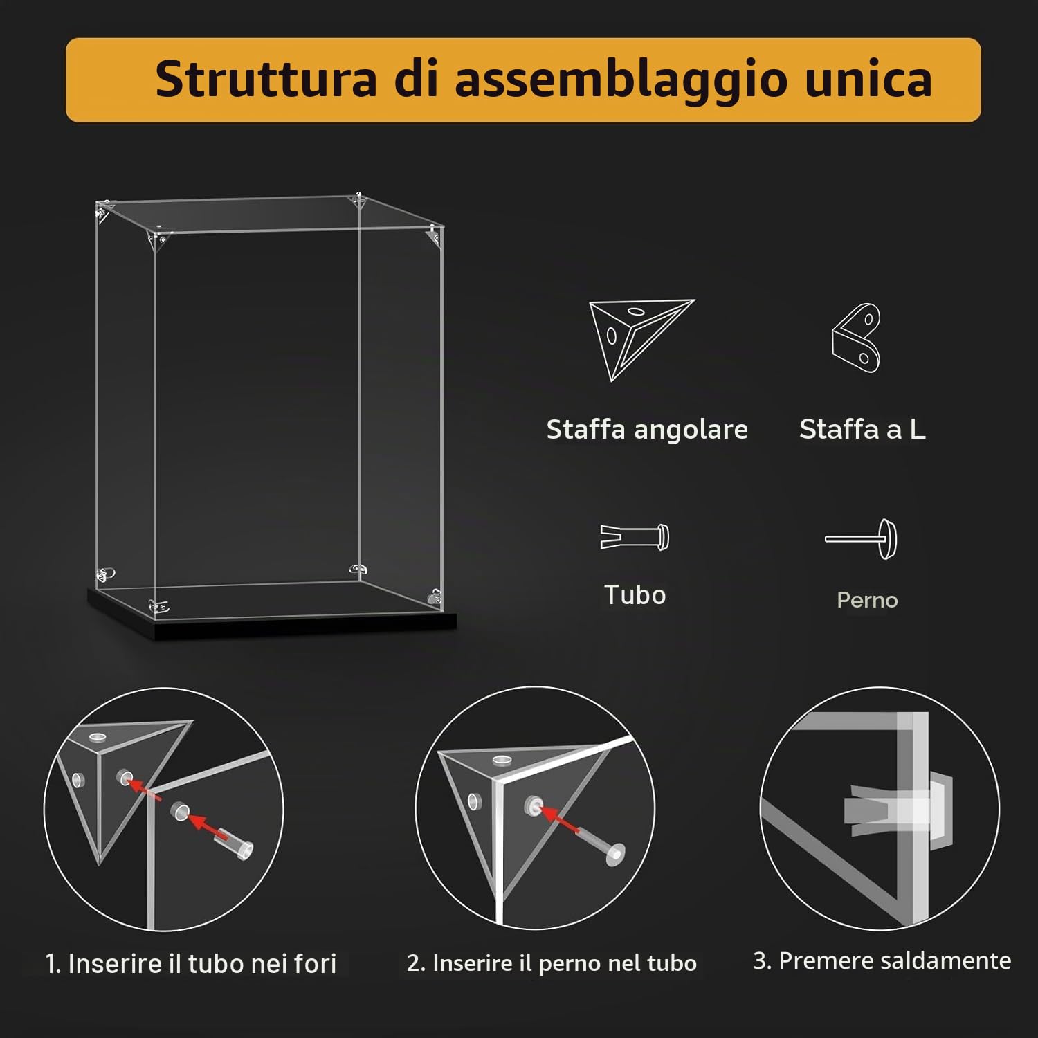Vetrina in acrilico per Lego 21335 Il faro motorizzato, vetrina trasparente antipolvere (modello Lego non incluso)(2mm)
