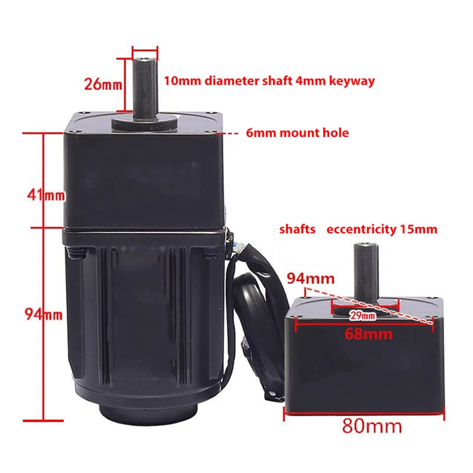 Motorreductor de velocidad de 25 W y 220 V CA, motor de inducción de reducción reversible, controlador de velocidad ajustable monofásico Reducción de par(166RPM)