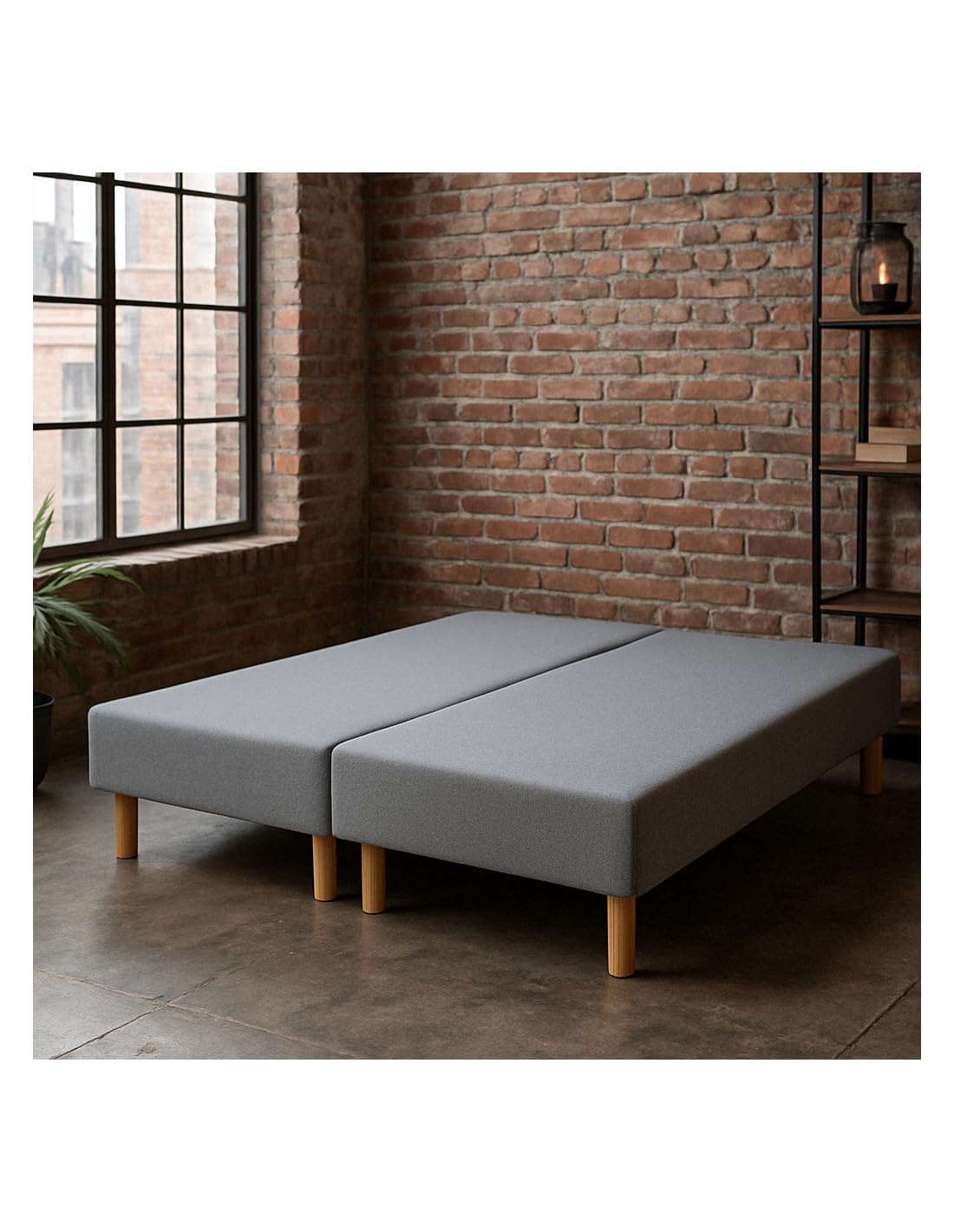 by sommiflex SOMMIER TAPISSIER Gris 90x200x2 cm (180x200) | Fabrication FRANÇ