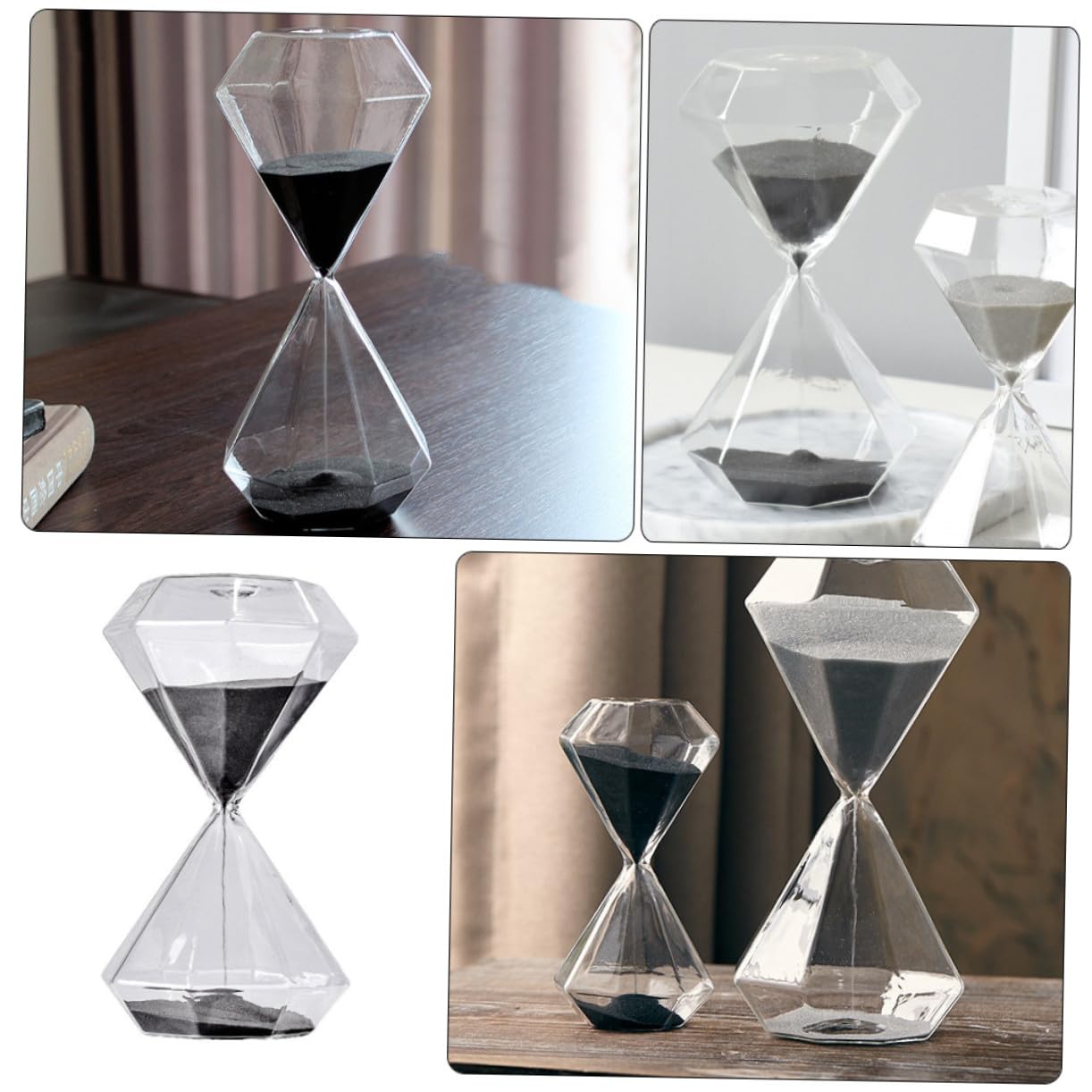 Reloj de Arena Decorativo de Escritorio con Diseño Temporizador de con Arena Adorno para Oficina y Hogar Elegante