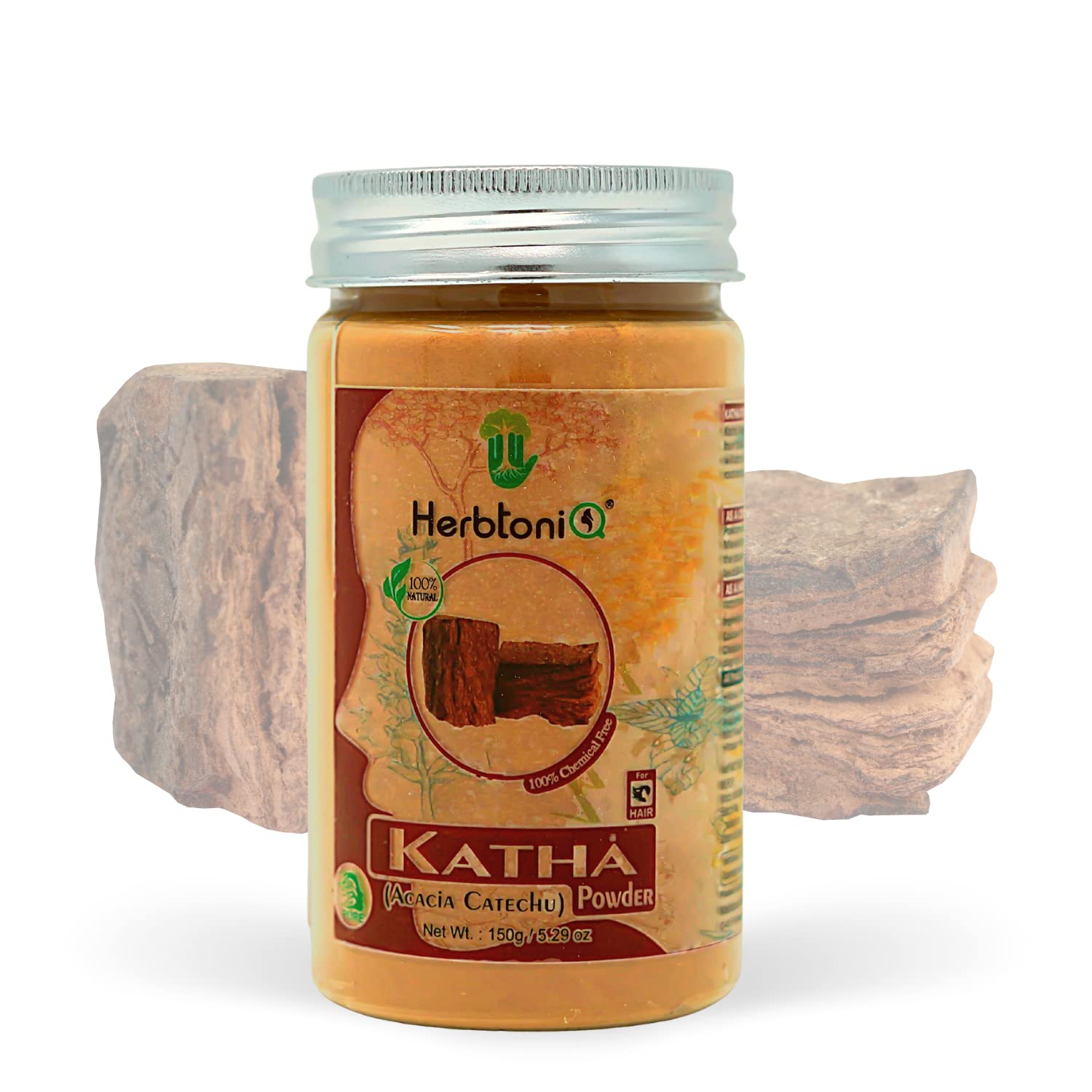 Katha Powder for Enhanced Hair Volume, Shine, Coloring and Scalp Nourishment (150g)