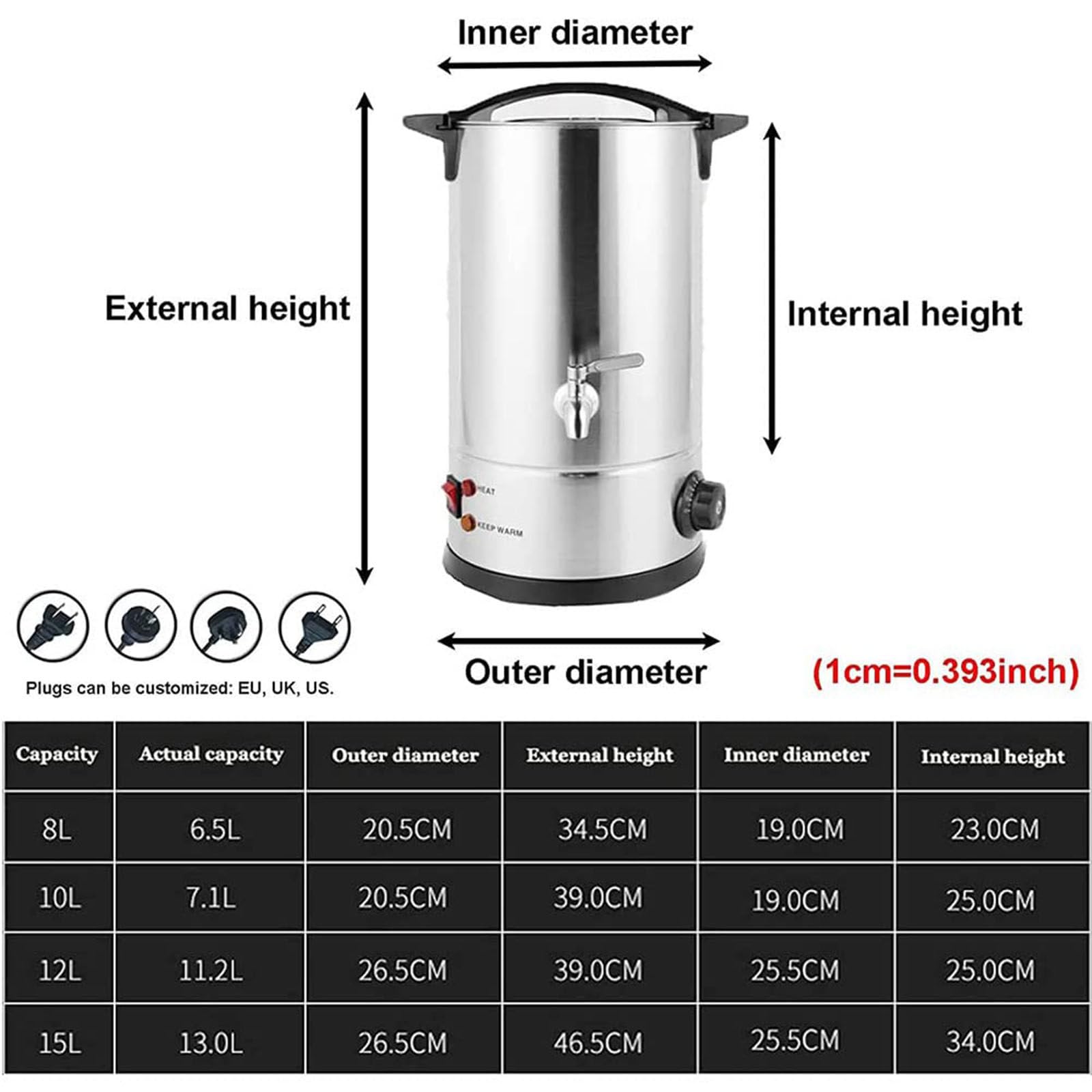 Topiarka do wosku o mocy 1800 W, zestawy do produkcji świec, 8L, 10L, 12L, 15L, elektryczny podgrzewacz do parafiny ze stali nierdzewnej, do produkcji świec (12L)