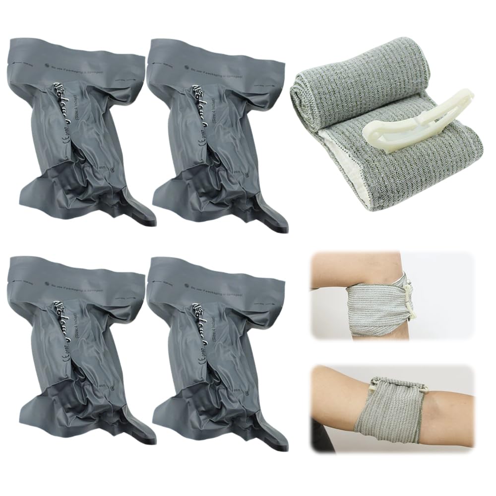 Mineup 4 Piezas Torniquete Tactico Vendaje Israeli, 6 Pulgadas Vendajes Israelíes Para Torniquete De Emergencia, PoliéSter Tourniquet Militar Para Rescate Y Suministros De Emergencia
